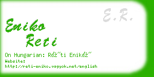 eniko reti business card